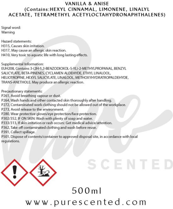 Vanilla & Anise Fragrance Oil Vanilla & Anise Fragrance Oil