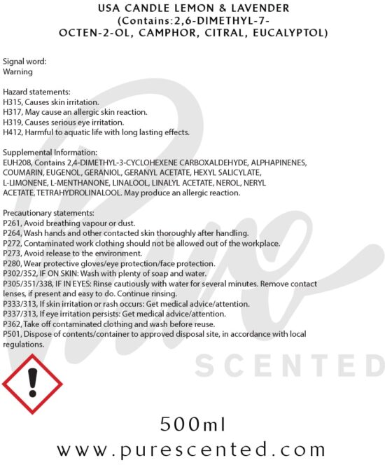 Lavender Lemon Zest Fragrance Oil