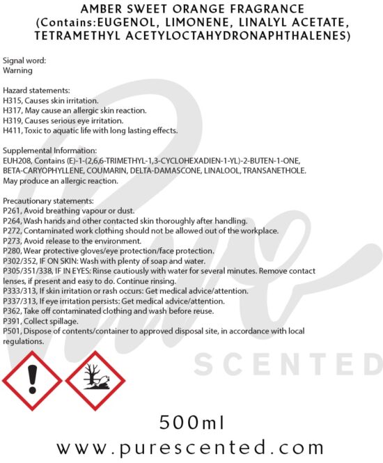 Amber Orange Fragrance Oil Amber Orange Fragrance Oil