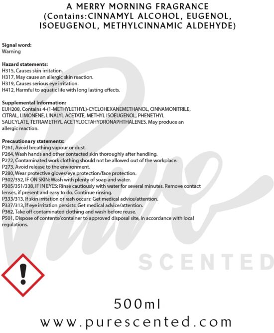 A Merry Morning Fragrance Oil A Merry Morning Fragrance Oil