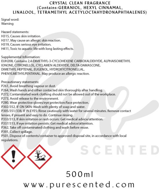 Crystal Clean Fragrance Oil