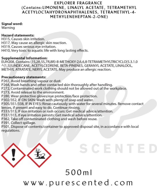 Explorer Fragrance Oil Explorer Fragrance Oil