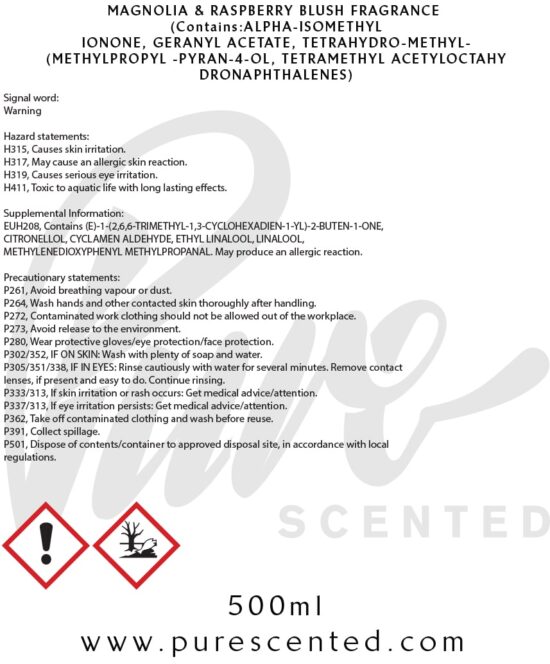 Magnolia & Raspberry Blush Fragrance Oil