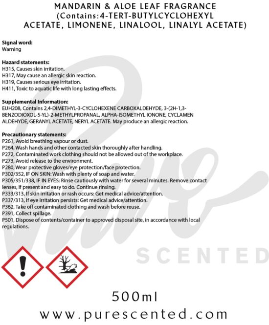 Mandarin & Aloe Leaf Fragrance Oil