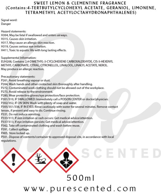 Sweet Lemon & Clementine Fragrance Oil