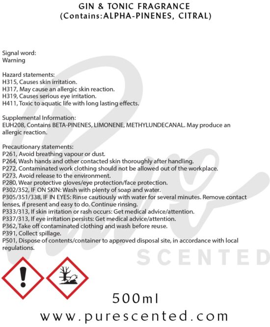 Gin & Tonic Fragrance Oil Gin & Tonic Fragrance Oil