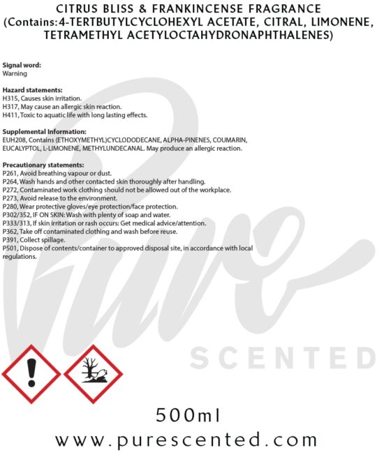 Citrus Bliss & Frankincense Fragrance Oil Citrus Bliss & Frankincense Fragrance Oil