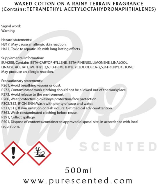 Waxed Cotton On A Rainy Terrain Fragrance Oil