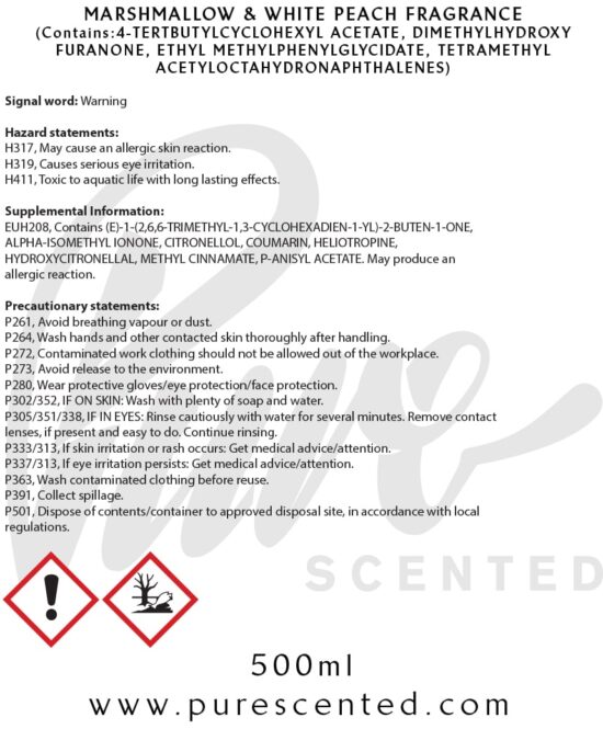 Marshmallow & White Peach Fragrance Oil Marshmallow & White Peach Fragrance Oil