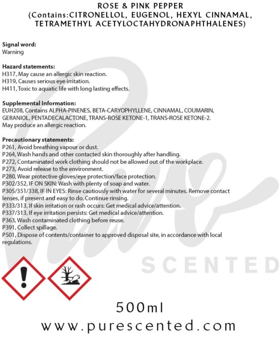 Rose & Pink Pepper Fragrance Oil Rose & Pink Pepper Fragrance Oil