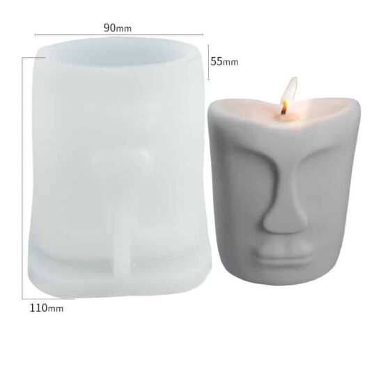 Nordic Face Silicone Candle Mould Style 1