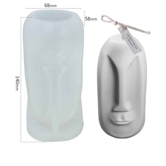 Nordic Face Silicone Candle Mould Style 2