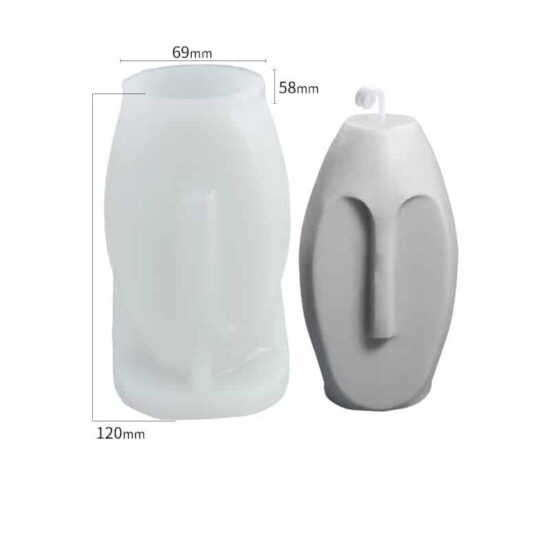Nordic Face Silicone Candle Mould Style 3