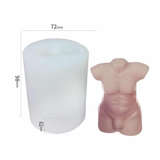 Male Torso Silicone Candle Mould