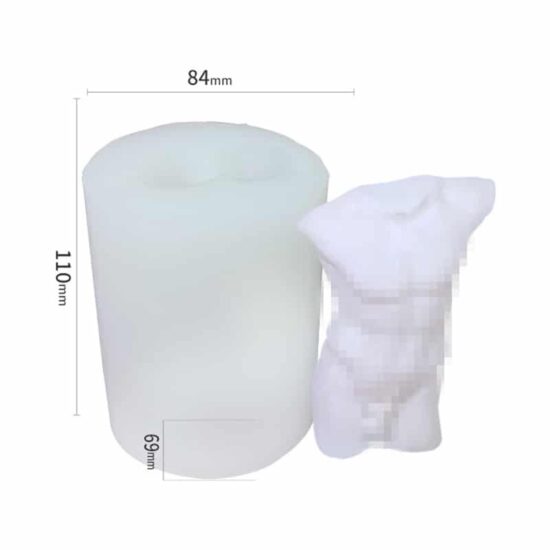 Male Torso Silicone Candle Mould Style 2