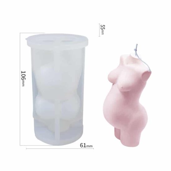 Pregnant Torso Silicone Candle Mould