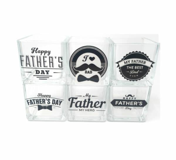 Fathers Day Cube Candle Jars