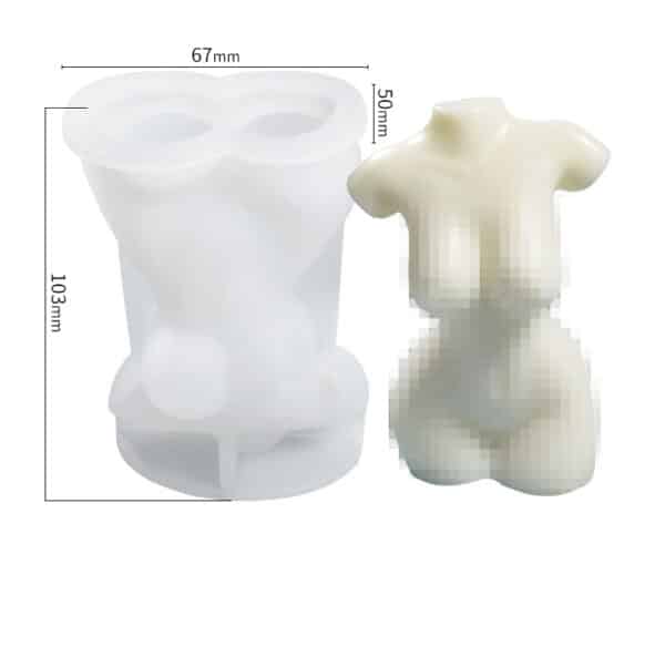 Female Body Silicone Candle Mould Style 5