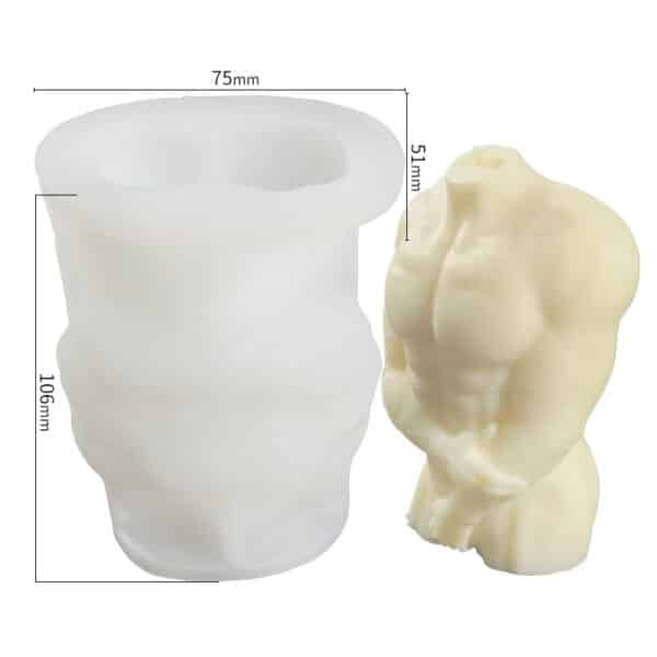 Male Torso Silicone Candle Mould Style 5