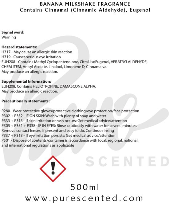 Banana Milkshake Fragrance Oil Banana Milkshake Fragrance Oil