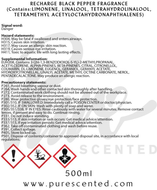 Recharge Black Pepper Fragrance Oil Recharge Black Pepper Fragrance Oil