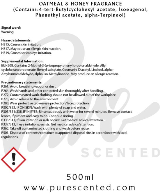 Oatmeal & Honey Fragrance Oil