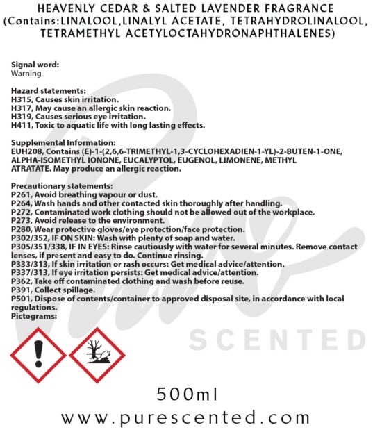 Heavenly Cedar & Salted Lavender Fragrance Oil Heavenly Cedar & Salted Lavender Fragrance Oil