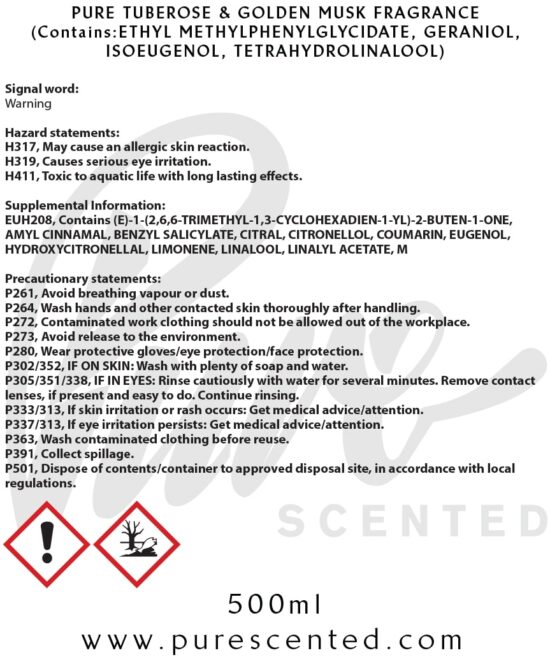 Pure Tuberose & Golden Musk Fragrance Oil Pure Tuberose & Golden Musk Fragrance Oil