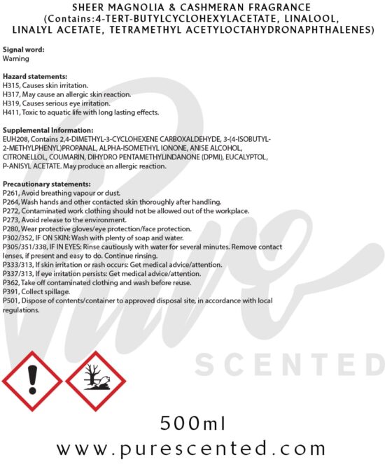 Sheer Magnolia & Cashmeran Fragrance Oil