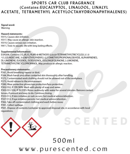 Motor Club Fragrance Oil Motor Club Fragrance Oil