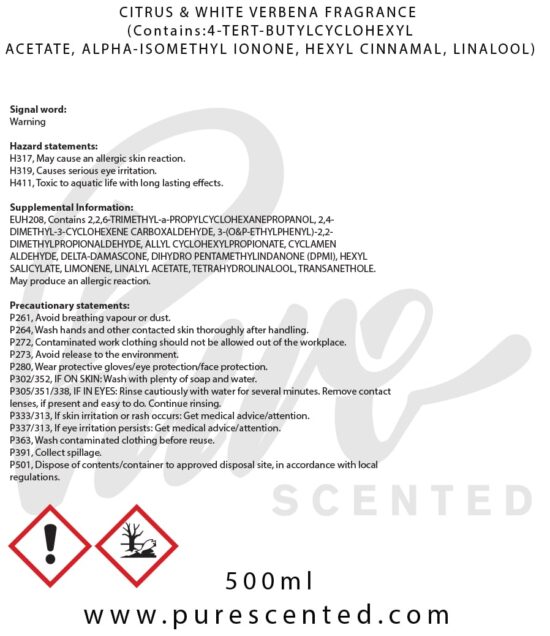 Citrus & White Verbena Fragrance Oil Citrus & White Verbena Fragrance Oil