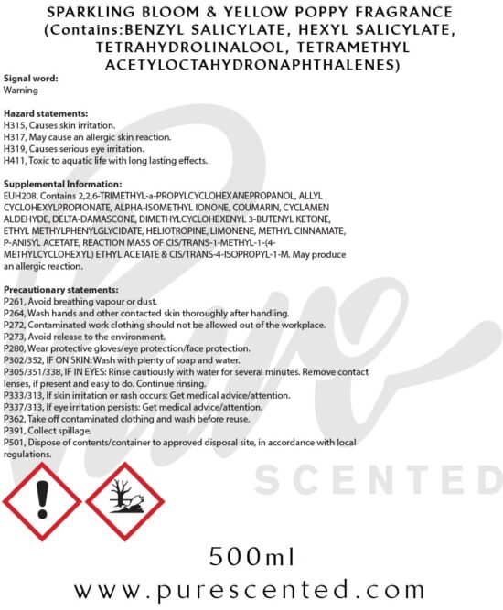 Sparkling Bloom & Yellow Poppy Fragrance Oil Sparkling Bloom & Yellow Poppy Fragrance Oil