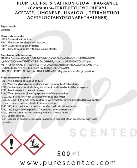 Plum Eclipse & Saffron Glow Fragrance Oil