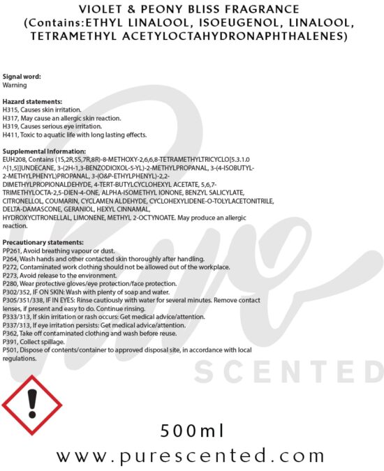 Violet & Peony Bliss Fragrance Oil Violet & Peony Bliss Fragrance Oil