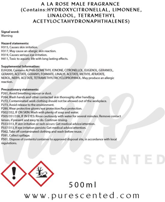 Rose Homme Fragrance Oil