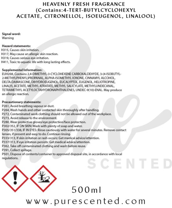 Heavenly Fresh Fragrance Oil Heavenly Fresh Fragrance Oil